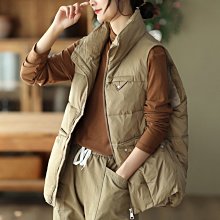 現貨熱銷-園園美衣新款韓版時尚保暖外套女復古盤扣白鴨絨面包服寬松羽絨服-特價 歷史價格詳細信息