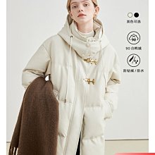 反季羽絨服冬女2023新款90白鴨絨短款連帽美式復古拼接撞色外套女~梅梅服飾 歷史價格詳細信息