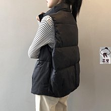 羽絨背心外套女 韓版寬鬆立領棉服外套 素色百搭坎肩馬甲外套 無袖外套 加厚保暖鋪棉外套 女裝 衣服 歷史價格詳細信息