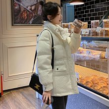 白鴨絨香檳色羽絨服冬2024年新款女裝中長款過膝寬松顯瘦厚外套女 歷史價格詳細信息