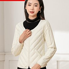 羽絨服 輕薄羽絨服 無領菱形格輕薄羽絨服女輕便超薄款內外穿內膽大碼V領中老年短款 歷史價格詳細信息