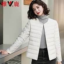 反季羽絨服冬女2023新款90白鴨絨短款連帽美式復古拼接撞色外套女~梅梅服飾 歷史價格詳細信息