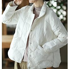 (老銀屋)冬裝設計款簡潔大器純棉布夾棉保暖長版開衫外套 歷史價格詳細信息