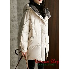 歐單 新款 輕柔舒適 裡外雙色 前短後長 翻蓋裝飾口袋 寬版立領麵包羽絨外套 三色 (G892) 歷史價格詳細信息