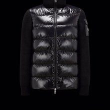 現貨【MONCLER】2017秋冬 羽絨拼接連帽外套 深藍 帽子可拆 *40%OFF* 歷史價格詳細信息