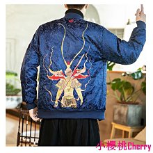 棉服國潮刺繡假兩件棉衣男冬季加厚保暖連帽棉服美式潮牌大碼冬裝棉襖 歷史價格詳細信息