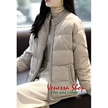 歐單 MD 輕奢氣質美 精緻細膩水貂絨拼接 簡潔單排扣 防風立領小A字羽絨外套 兩色 (V938) 歷史價格詳細信息