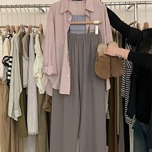【精選】夏季新款女裝休閑時尚灰色闊腿褲活潑俏皮小個子鹽系輕熟兩件套裝~佳樂優選 價格比較,價格查詢,歷史價格詳細信息