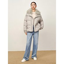 羽絨服 玖姿安娜蔻輕熟風桑蠶絲狐貍毛領翻領鵝絨羽絨服女冬季新款 價格比較,價格查詢,歷史價格詳細信息