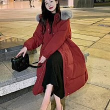 羽絨服 紅袖高級感大牌羽絨服冬季新款女裝正肩雙拉鏈立領連帽長外套 歷史價格詳細信息