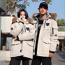 羽絨服 反季牛角扣羽絨服女中長款冬季新款過膝寬松大毛領白鴨絨外套 歷史價格詳細信息