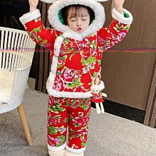 童女拜年服套裝冬季新款男寶過年唐裝加厚兒童周歲禮服小童新年裝 歷史價格詳細信息