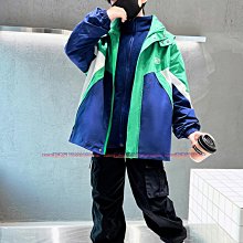 男童三合一沖鋒依防風防水戶外春秋中大童新款潮酷帥撞色連帽外T 歷史價格詳細信息