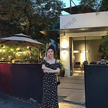 黑色碎花連衣裙女夏季新款法式設計感收腰顯瘦方領短袖a字短裙子 歷史價格詳細信息