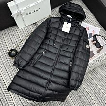 特 Moncler 菱格夾棉連帽 中長款外套 收腰  8/18 歷史價格詳細信息