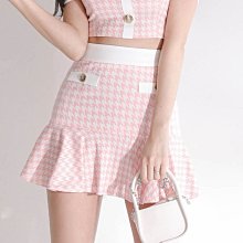 【正韓】韓國千鳥格針織布配真皮小購物袋 歷史價格詳細信息