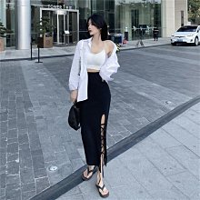 現貨熱銷-半身裙系帶高腰雪紡一片式半身裙女夏中長款超火的a字沙灘裹裙子FYD 歷史價格詳細信息