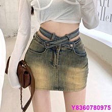 悠米小店牛仔背帶裙女 牛仔洋裝  韓國長洋  夏季寬鬆甜酷風連衣裙長裙過膝裙 歷史價格詳細信息