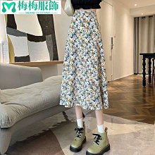 碎花半身裙女夏春印花雪紡小雛菊a字長裙高腰垂感bm風中長款裙子 歷史價格詳細信息