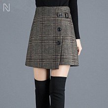 現貨 女生裙子 毛呢裙子 A字裙 秋冬新款翻領腰小香風短裙秋冬新款流蘇亮絲毛呢半身裙粗花呢包臀裙-簡約 歷史價格詳細信息