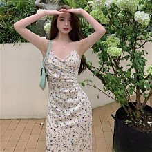 BE夏季新款女長裙法式質感高級感設計感小眾收腰綠色連衣裙子 歷史價格詳細信息