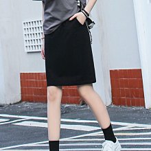 黑色松緊腰半身裙女夏2024新款顯瘦遮胯梨型身材中長款休閑直筒裙-KBY科貝 歷史價格詳細信息
