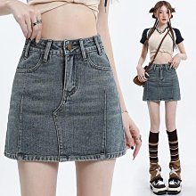 防走光牛仔裙半身裙女夏季梨形身材大碼顯瘦高腰深藍色a字短裙 歷史價格詳細信息
