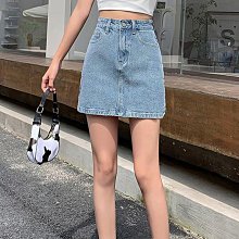 2024春夏新款牛仔半身裙女高腰a字裙開叉牛仔包臀裙性感中長裙女 歷史價格詳細信息