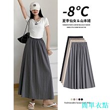 灰色半身裙女夏季薄款2024新款百褶裙高腰小個子a字短裙學生裙子 歷史價格詳細信息