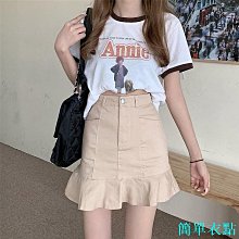 A字裙 半身裙 韓版高腰顯瘦學生包臀A字短裙夏季2024新款韓版大尺碼胖mm牛仔半身裙女 開衩長裙 針織長裙 格子 歷史價格詳細信息