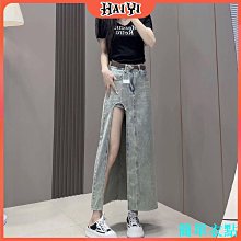 辣妹側開叉牛仔半身裙女2024夏季新款韓版復古設計感高腰A字裙子 歷史價格詳細信息