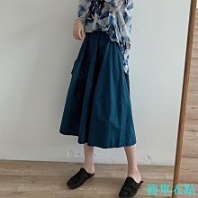 半身裙 韓版鬆緊腰開叉半身長裙 半身裙 裙子 黑色 紫色 粉紅色 彩色 綠色 金色 歷史價格詳細信息