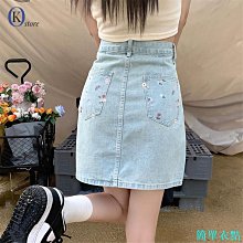 S-5XL 大尺碼牛仔裙 半身裙 A字裙 復古高腰牛仔短裙女 夏季顯瘦a字裙 胖mm半身裙包臀裙子潮 歷史價格詳細信息