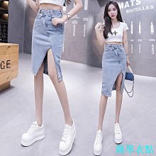 開叉牛仔半身裙 褲裙 短褲裙 夏季新款女裝 高腰辣妹短裙 設計感包臀裙 超短裙 帶短褲內襯褲裙 防走光裙子 短褲 性感 超短裙 歷史價格詳細信息
