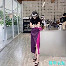 紫色不規則網紗蛋糕半身裙秋2023新款大擺裙子仙女裙百褶紗裙長裙-kby科貝 歷史價格詳細信息