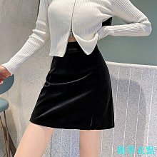 黑色高腰開叉女大尺碼胖mm顯瘦小眾a字包臀裙-伽美服飾 歷史價格詳細信息