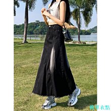 黑色牛仔半身裙女夏薄款大碼梨形身材高腰顯瘦小個子a字包臀短裙 歷史價格詳細信息