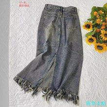 春秋新款流韓版蘇撞色牛仔褲 潮流酷高街原宿風寬松毛邊牛仔褲男 直筒休閒褲 墜感拼接牛仔闊腿褲 寬褲-毛毛男裝 歷史價格詳細信息