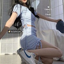 女裝 裙子 短裙 鬼馬少女半身裙 夏裝時尚套裝短款上衣 ins顯瘦休閑短裙網紅兩件套 價格比較,價格查詢,歷史價格詳細信息