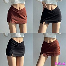 短裙--簡單自在知性俐落側腰鬆緊帶排扣傘狀下擺磨毛短裙(紅.藍XL-5L)-Q63熊衣褲語 歷史價格詳細信息