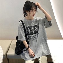 夏季2019新款女裝甜美拼色愛心印花短袖網紅T恤寬松小心機上衣潮 歷史價格詳細信息