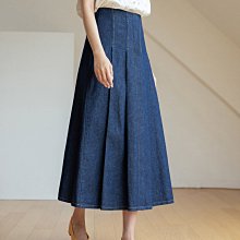 Bellee 正韓  直條紋腰鬆緊波浪長裙  (2色) 【0820-13】 歷史價格詳細信息