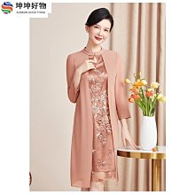 媽媽洋裝 宴會禮服 大尺碼洋裝 冬季2022年新款中老年媽媽裝時尚長袖喜婆婆婚禮連身裙過膝緊身顯瘦刷毛 中年女裝~坤坤好物~ 歷史價格詳細信息