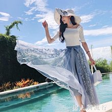 現貨熱銷-半身裙系帶高腰雪紡一片式半身裙女夏中長款超火的a字沙灘裹裙子FYD 歷史價格詳細信息