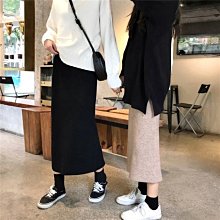 下殺 針織裙半身裙2019秋冬新款開叉裙子女中長款包臀裙a字中長裙 yu7772 歷史價格詳細信息