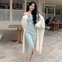 Blovelan香香白富美 粉色格子毛呢魚尾連衣裙早春新款背特價#促銷 #現貨 歷史價格詳細信息