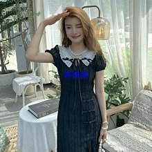 改良版旗袍優雅氣質魚尾裙性感漏腰撞色娃娃領黑色連衣裙女路貓貓超夯 正品 現貨 歷史價格詳細信息