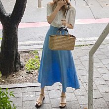 Bellee 正韓  直條紋腰鬆緊波浪長裙  (2色) 【0820-13】 歷史價格詳細信息