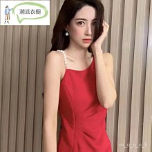 【潮派衣櫥】2023 新款絕絕子 超顯瘦好版型高級感細皮筋吊帶連衣裙 彈力緊身舒適包臀裙 貼身歐洋裝後背拉鏈無袖洋裝 法式洋裝 名媛風氣質洋裝 歷史價格詳細信息