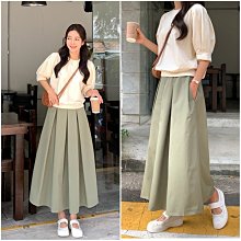 Bellee 正韓  直條紋腰鬆緊波浪長裙  (2色) 【0820-13】 歷史價格詳細信息